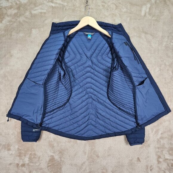 Eddie Bauer StormDown 800 First Ascent Blue Puffer Jacket Packable Womens Size S - Picture 8 of 10